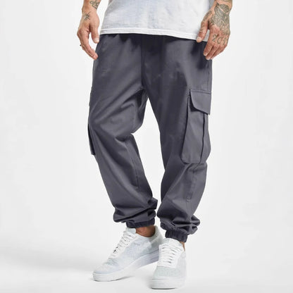 Pantalon Cargo Homme Grande Taille | Style Européen Décontracté | Taille Élastique & Cordon | Multi-poches | Léger & Confortable - BLACKBEARD OUTDOOR INDUSTRIES