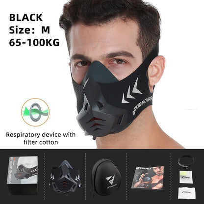 Masque d’Entraînement Sportif – Édition Élévation | Course, Fitness, Cyclisme – Style Noir 2.0 - BLACKBEARD OUTDOOR INDUSTRIES