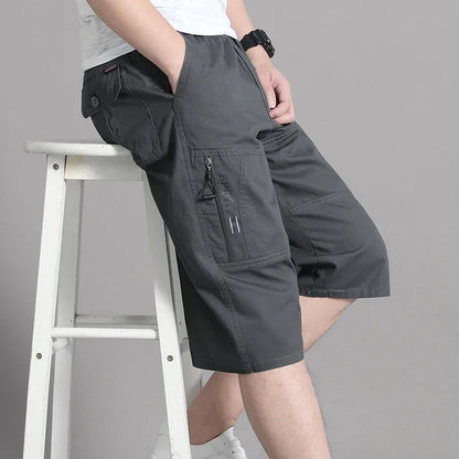 Short Cargo Homme - Poches Zippées, Taille Élastique, Coton Respirant, Style Décontracté Été Ma boutique