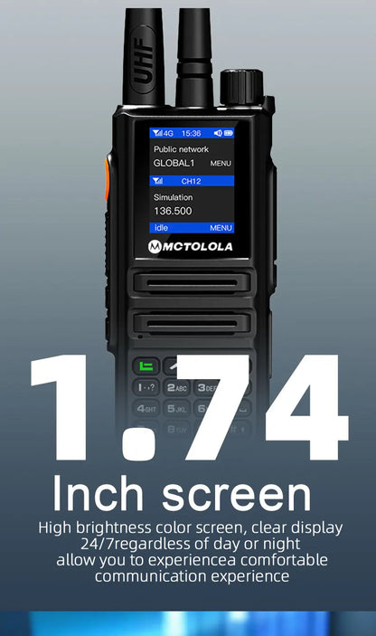 MOTOLOLA MT-8900 Talkie-Walkie Android 2G/4G - Radio Analogique VHF/UHF à Longue Portée Compatible PTT/PoC - BLACKBEARD OUTDOOR INDUSTRIES