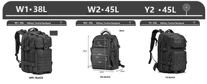 Sac à Dos Tactique 3 Jours – 38/45L | Imperméable, Résistant, Molle | Randonnée, Militaire, Survie - BLACKBEARD OUTDOOR INDUSTRIES