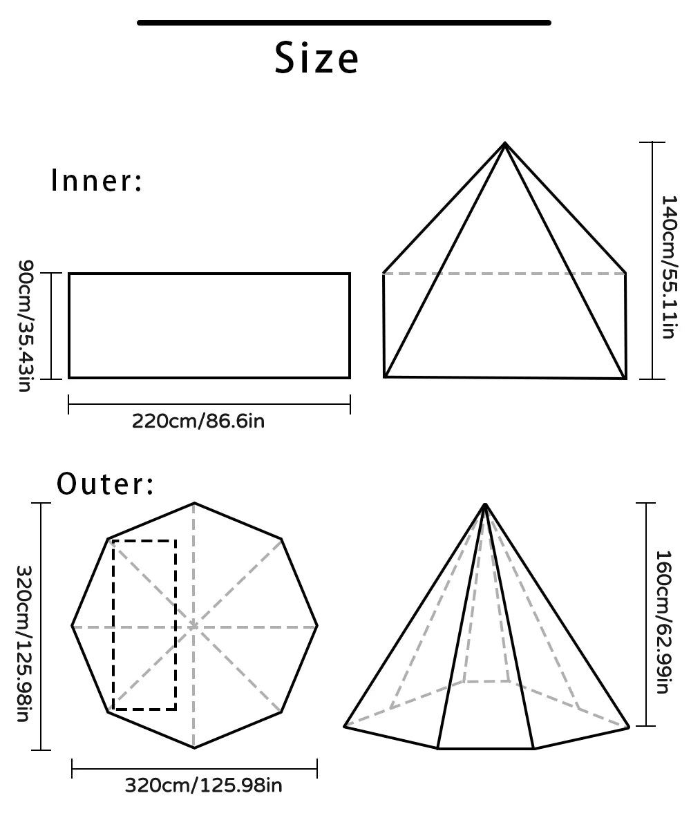 Tente Hot Tent Tipi 1 Personne – Avec Fenêtre pour Cheminée | Double Paroi | 3 Saisons | Bushcraft / Camping Solo - BLACKBEARD OUTDOOR INDUSTRIES
