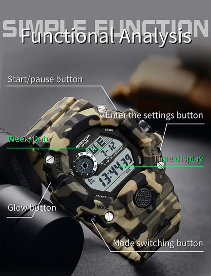 SANDA 2183 – Montre Électronique Homme - BLACKBEARD OUTDOOR INDUSTRIES