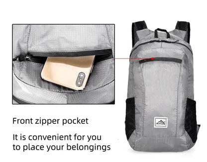 Sac à Dos Pliable 18L Ultra-Léger – Sac de Voyage, Randonnée, Cyclisme et Escalade - BLACKBEARD OUTDOOR INDUSTRIES
