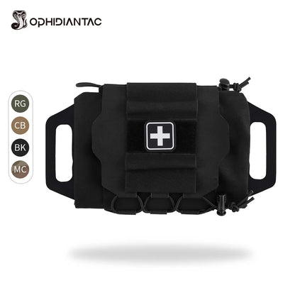 Kit de Premiers Secours OPHIDIANTAC IFAK - Poche Médicale MOLLE pour Déploiement Rapide, Sac de Chasse et Kit de Survie - BLACKBEARD OUTDOOR INDUSTRIES