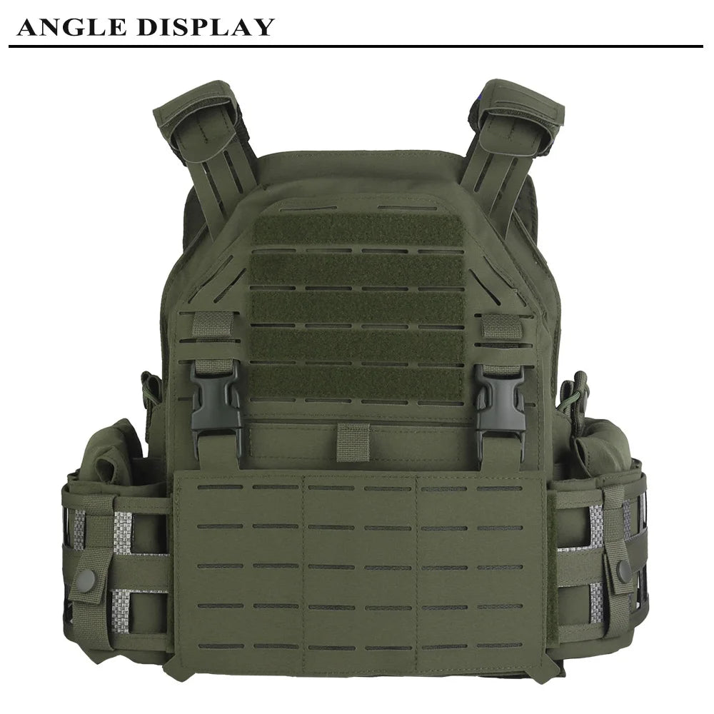 Gilet Porte-Plat Nylon LG4 Multifonction avec Plaque Frontale Remplaçable – Système MOLLE, Gilet de Combat pour Chasse et Entraînement BLACKBEARD OUTDOOR INDUSTRIES