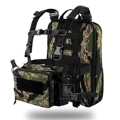 KRYDEX Tactical Flatpack D3 Backpack & D3CR Chest Rig Vest - Système modulable Camouflage pour Chasse, Airsoft et Activités Extérieures BLACKBEARD OUTDOOR INDUSTRIES