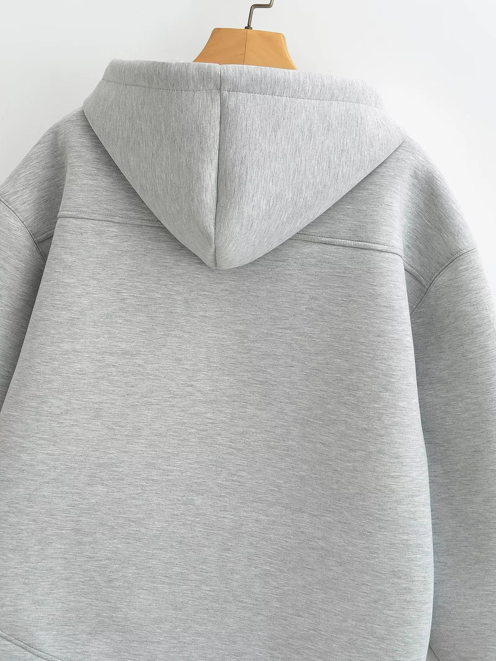 Veste à Capuche Grise femme - Manteau à Manches Longues avec Poches Spacieuses et Fermeture Éclair - Veste Décontractée et Légère pour Femme - BLACKBEARD OUTDOOR INDUSTRIES