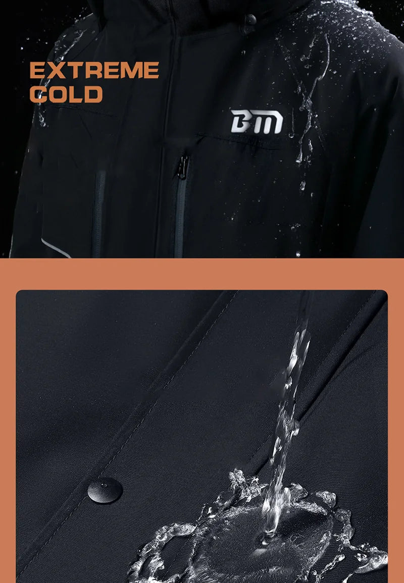 Motorcycle Riding Winter Coldproof Clothing Winter Fashion Waist Designwarm Cotton Jumpsuit Thickened Waterproof Snowmobile Suit BLACKBEARD OUTDOOR INDUSTRIES