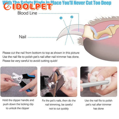 Coupe-Griffes Professionnel pour Chiens et Chats – Acier Inoxydable avec Butée de Sécurité Ma boutique