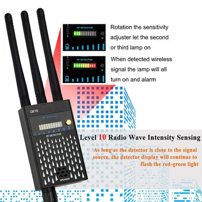Détecteur RF Anti-Espion Polyvalent – Caméra Espion, GPS, Micro, Drone, Signal GSM 2G/3G/4G/5G Ma boutique