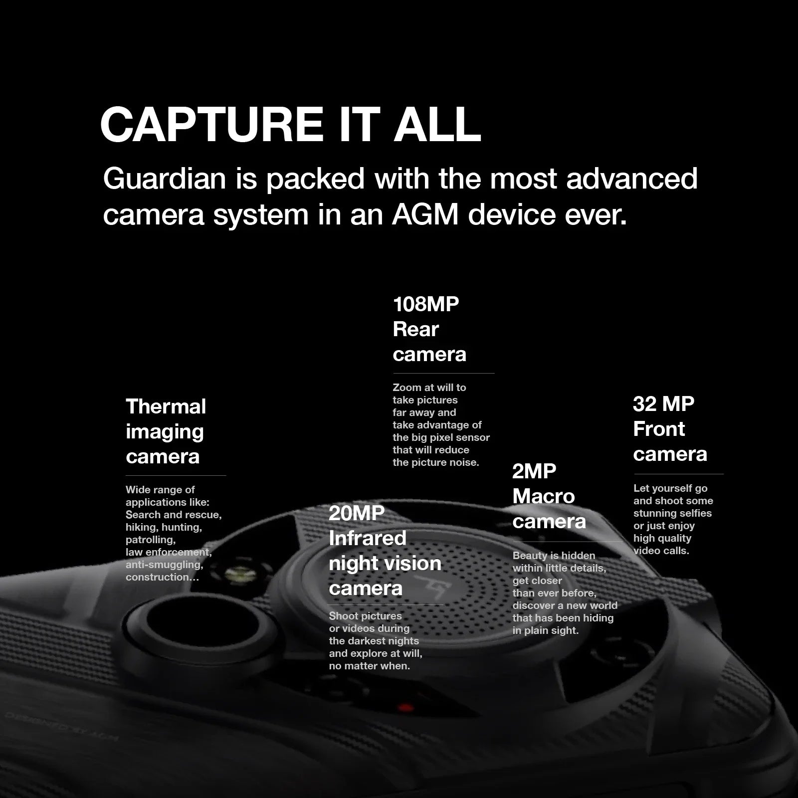 AGM G2 Guardian 5G – Smartphone Rugged avec Imagerie Thermique Longue Portée - BLACKBEARD OUTDOOR INDUSTRIES
