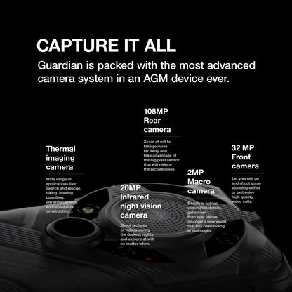 AGM G2 Guardian 5G – Smartphone Rugged avec Imagerie Thermique Longue Portée - BLACKBEARD OUTDOOR INDUSTRIES