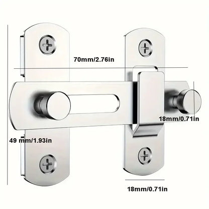 Loquet de Porte Coulissante en Acier Inoxydable – Matériau Durable pour Portes, Portails, Fenêtres et Placards - BLACKBEARD OUTDOOR INDUSTRIES