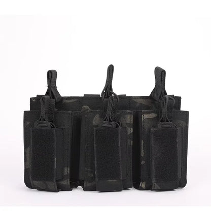 Poche Tactique Triple Chargeur – Ouverture Rapide – Compatible M4/M16/AK – Système Molle - BLACKBEARD OUTDOOR INDUSTRIES