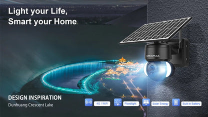 Caméra de Surveillance Solaire 4MP SHIWOJIA – 4G / WiFi | Batterie 7500mAh | PTZ 360° | Vision Nocturne Couleur | Audio Bidirectionnel | Étanche IP65 Ma boutique
