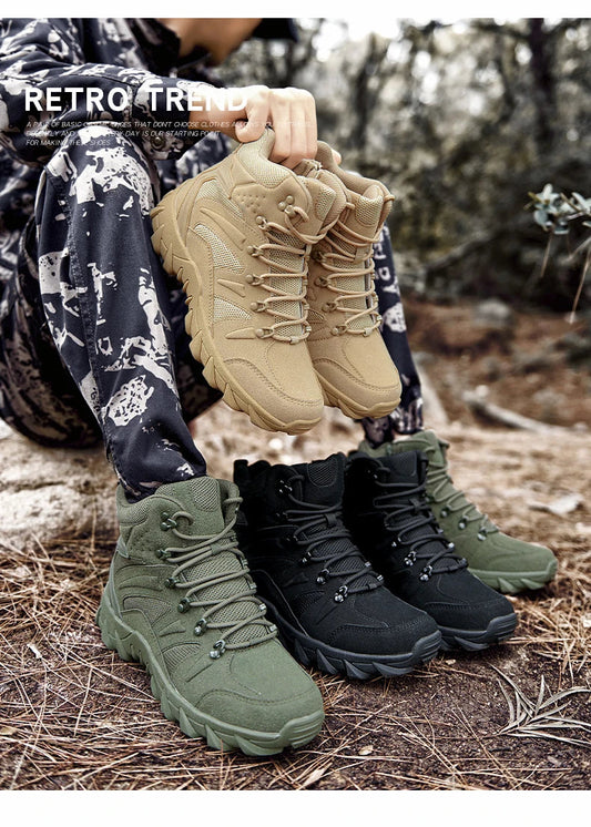 Bottes de Combat Tactiques Améliorées pour Homme - Chaussures de Randonnée Résistantes et Respirantes BLACKBEARD OUTDOOR INDUSTRIES