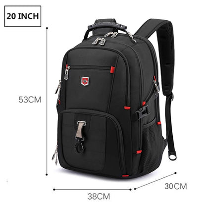 Sac à Dos Imperméable 20 pouces avec Port USB – Sac École et Voyage Antivol Unisexe à Haute Capacité - BLACKBEARD OUTDOOR INDUSTRIES