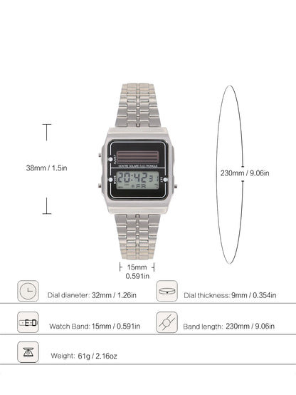 Montre Électronique Solaire Tactique – Carré Compact Unisexe - BLACKBEARD OUTDOOR INDUSTRIES