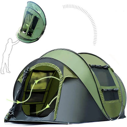 Tentes de camping à ouverture rapide, tentes jetables entièrement automatiques pour 3-4 personnes en extérieur - BLACKBEARD OUTDOOR INDUSTRIES