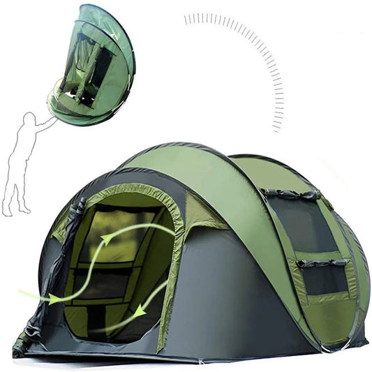 Tentes de camping à ouverture rapide, tentes jetables entièrement automatiques pour 3-4 personnes en extérieur - BLACKBEARD OUTDOOR INDUSTRIES