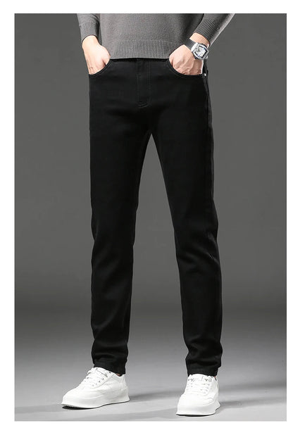 Jeans d'Hiver pour Homme - Coupe Slim Droite, Élastiques, Fleece Intérieur Chaud BLACKBEARD OUTDOOR INDUSTRIES