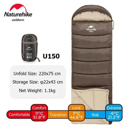 Naturehike Sac de Couchage Ultraléger Imperméable – Couette en Coton Portable Type Envelope - BLACKBEARD OUTDOOR INDUSTRIES