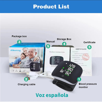 Smart Touch Écran LCD Tactile Rechargeable avec Voix – Moniteur de Tension Artérielle au Poignet Ma boutique