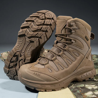Bottes Tactiques pour Homme – Hautes, Lacées, Militaires, de Randonnée, en Cuir PU, Imperméables, Taille Plus, Unisexes, pour Escalade et Travail - BLACKBEARD OUTDOOR INDUSTRIES