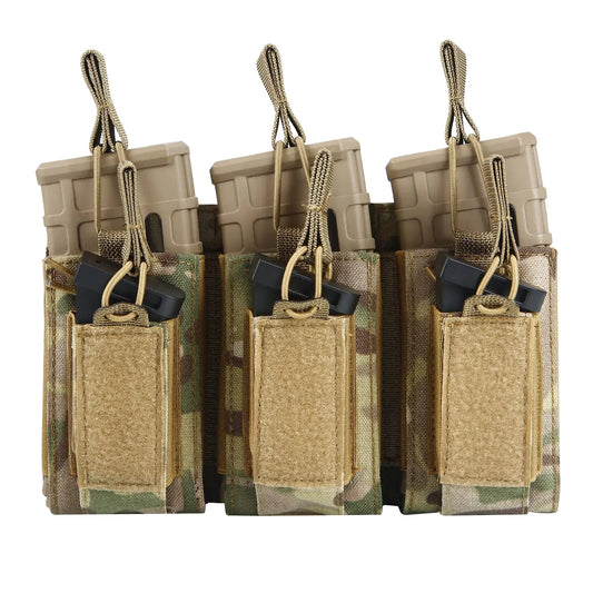 Poche Tactique Triple Chargeur – Ouverture Rapide – Compatible M4/M16/AK – Système Molle - BLACKBEARD OUTDOOR INDUSTRIES