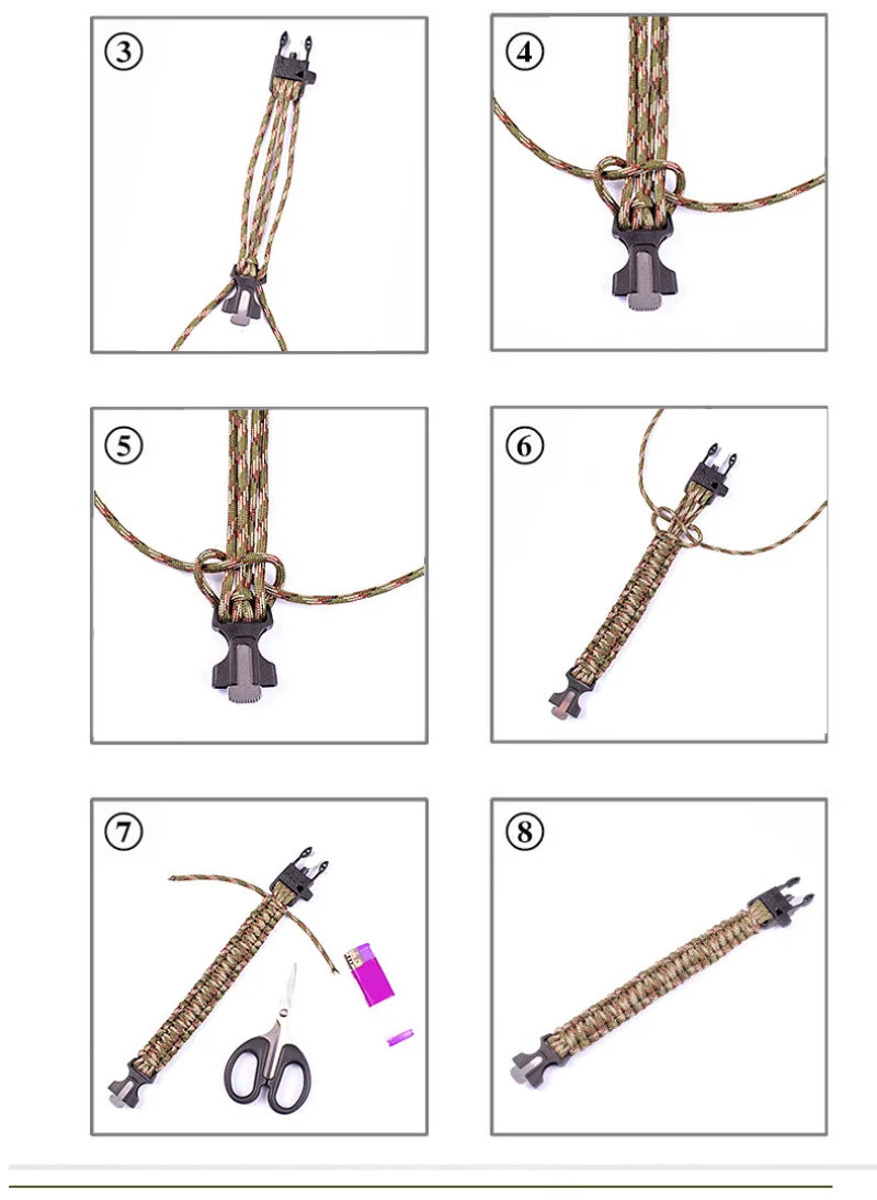 Bracelet de Survie Multi-fonction en Paracorde 4 mm – Équipement Militaire d'Urgence - BLACKBEARD OUTDOOR INDUSTRIES