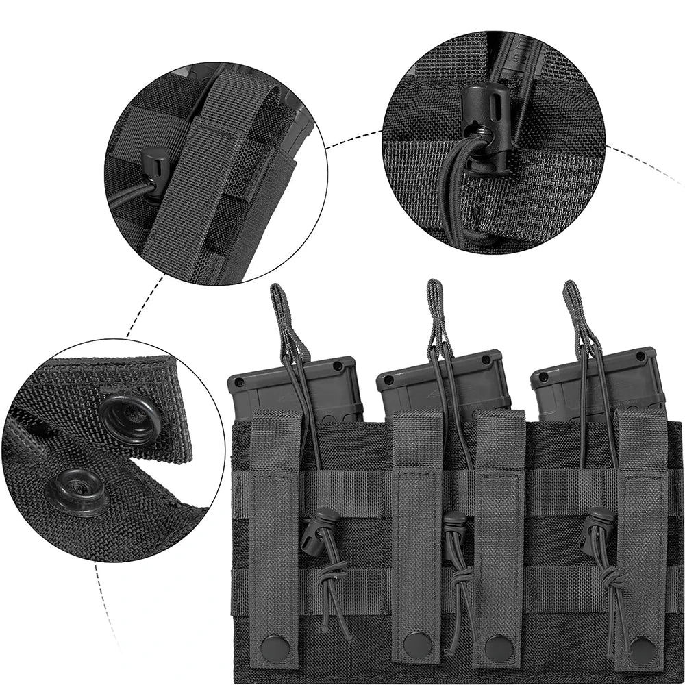 Triple Magazine Pouch Molle Mag Bag – Porte-chargeurs tactique polyvalent - BLACKBEARD OUTDOOR INDUSTRIES