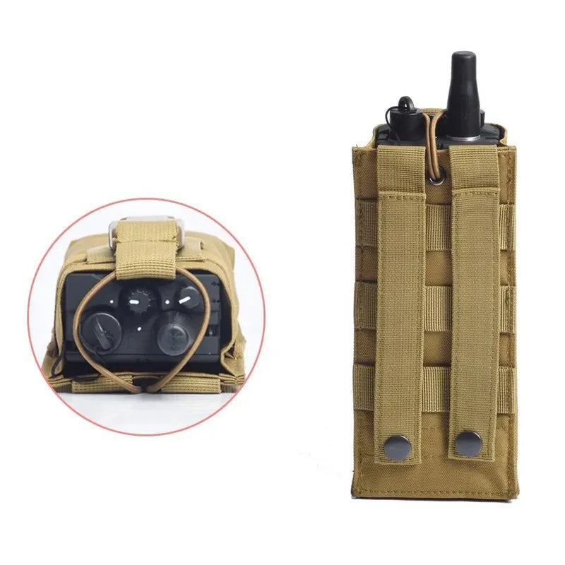 Pochette Tactique MOLLE pour Radio Walkie-Talkie – Porte-Bouteille d'Eau, Pochette de Magasin pour Activités de Plein Air, Camping et Sports BLACKBEARD OUTDOOR INDUSTRIES