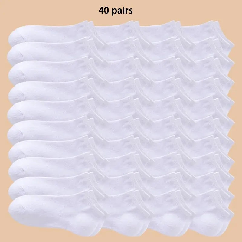 Lot de 10/20/40 Paires de Chaussettes Basses Unisexes – Couleurs Unies – Douces, Légères et Respirantes - BLACKBEARD OUTDOOR INDUSTRIES