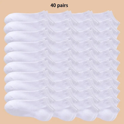 Lot de 10/20/40 Paires de Chaussettes Basses Unisexes – Couleurs Unies – Douces, Légères et Respirantes - BLACKBEARD OUTDOOR INDUSTRIES