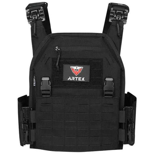 Gilet Tactique ARTEX - Gilet de Combat Léger à Libération Rapide - Porte-Plates 1000D en Polyester avec Système MOLLE - Chaleco Tactico - Gilet Militaire BLACKBEARD OUTDOOR INDUSTRIES