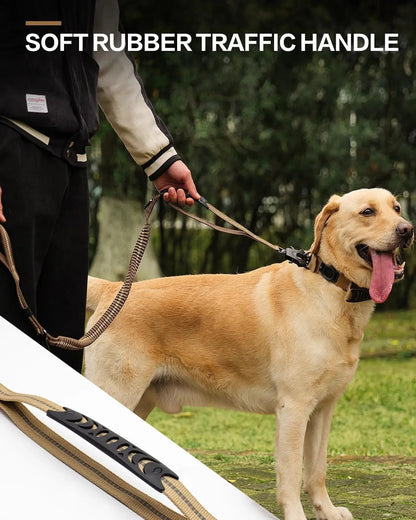 Laisse Tactique Élastique Réfléchissante avec Amortisseur de Chocs et Ceinture de Sécurité – Spécial Grands Chiens Ma boutique