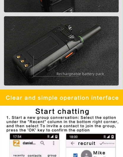 KSUT ZL18 Talkie-Walkie Professionnel 4G WiFi Zello POC — Communication Sans Limite - BLACKBEARD OUTDOOR INDUSTRIES