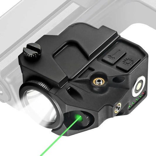Laser Sight Compact avec Lampe Torche Rechargeable par Magnétisme – Point Vert pour Pistolet Ma boutique