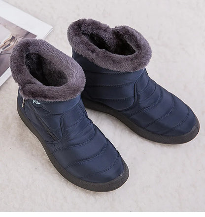Bottines Hiver Femme Fourrées & Imperméables – Chaussures Chaudes à Talon Plat – Style Élégant & Confort – Neige / Froid - BLACKBEARD OUTDOOR INDUSTRIES