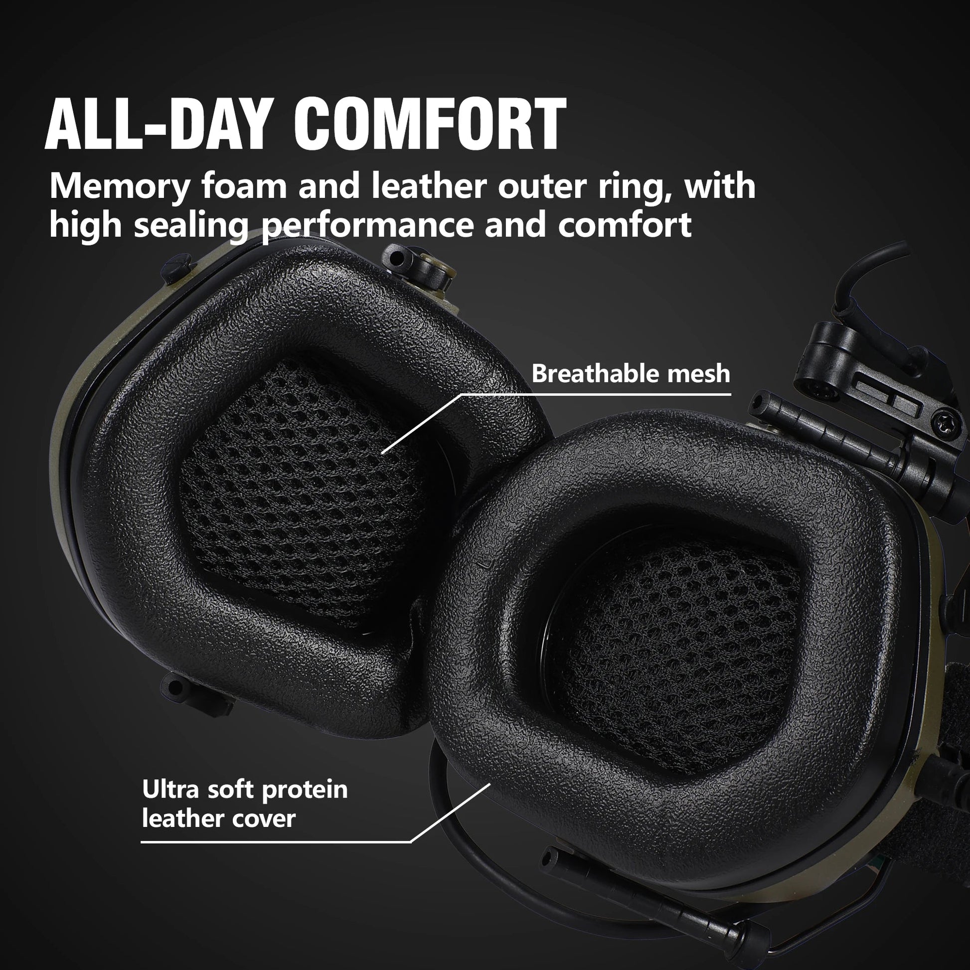 ARM NEXT F10 Casque Tactique Électronique de Protection Auditive – Atténuation du Bruit et Amplification des Sons pour Chasse et Tir BLACKBEARD OUTDOOR INDUSTRIES