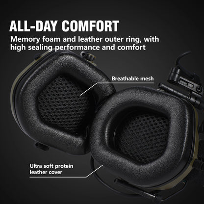 ARM NEXT F10 Casque Tactique Électronique de Protection Auditive – Atténuation du Bruit et Amplification des Sons pour Chasse et Tir BLACKBEARD OUTDOOR INDUSTRIES