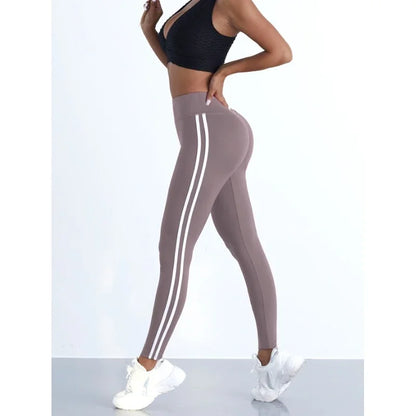 Legging Femme Taille Haute à Rayures – Effet Fessier Galbé et Coupe Sport Ajustée - BLACKBEARD OUTDOOR INDUSTRIES