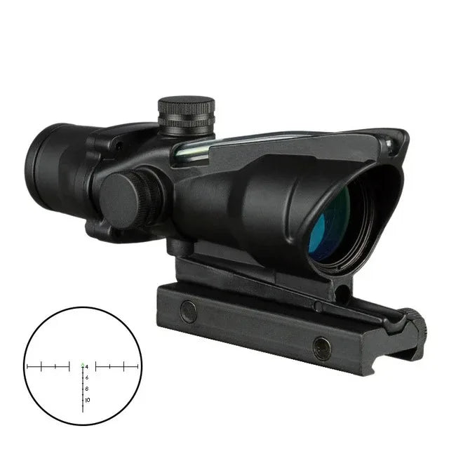 Lunette de Visée 4×32 – Réticule Gravé Illuminé Rouge/Vert – Fibre Optique Ma boutique