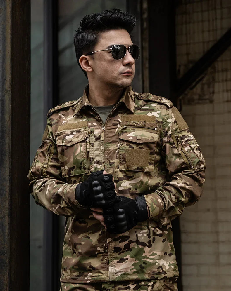 Uniforme Tactique BDU - Ensemble Camouflage avec Chemise et Pantalon | Vêtements de Randonnée, Chasse, Entraînement et Airsoft BLACKBEARD OUTDOOR INDUSTRIES