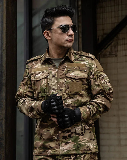 Uniforme Tactique BDU - Ensemble Camouflage avec Chemise et Pantalon | Vêtements de Randonnée, Chasse, Entraînement et Airsoft BLACKBEARD OUTDOOR INDUSTRIES