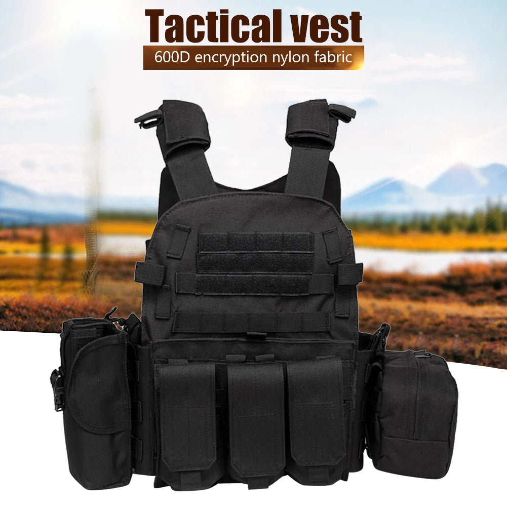 Gilet Porte-Plat en Nylon 600D Camouflage – Gilet de Protection Multifonction pour Chasse et Activités Outdoor - BLACKBEARD OUTDOOR INDUSTRIES