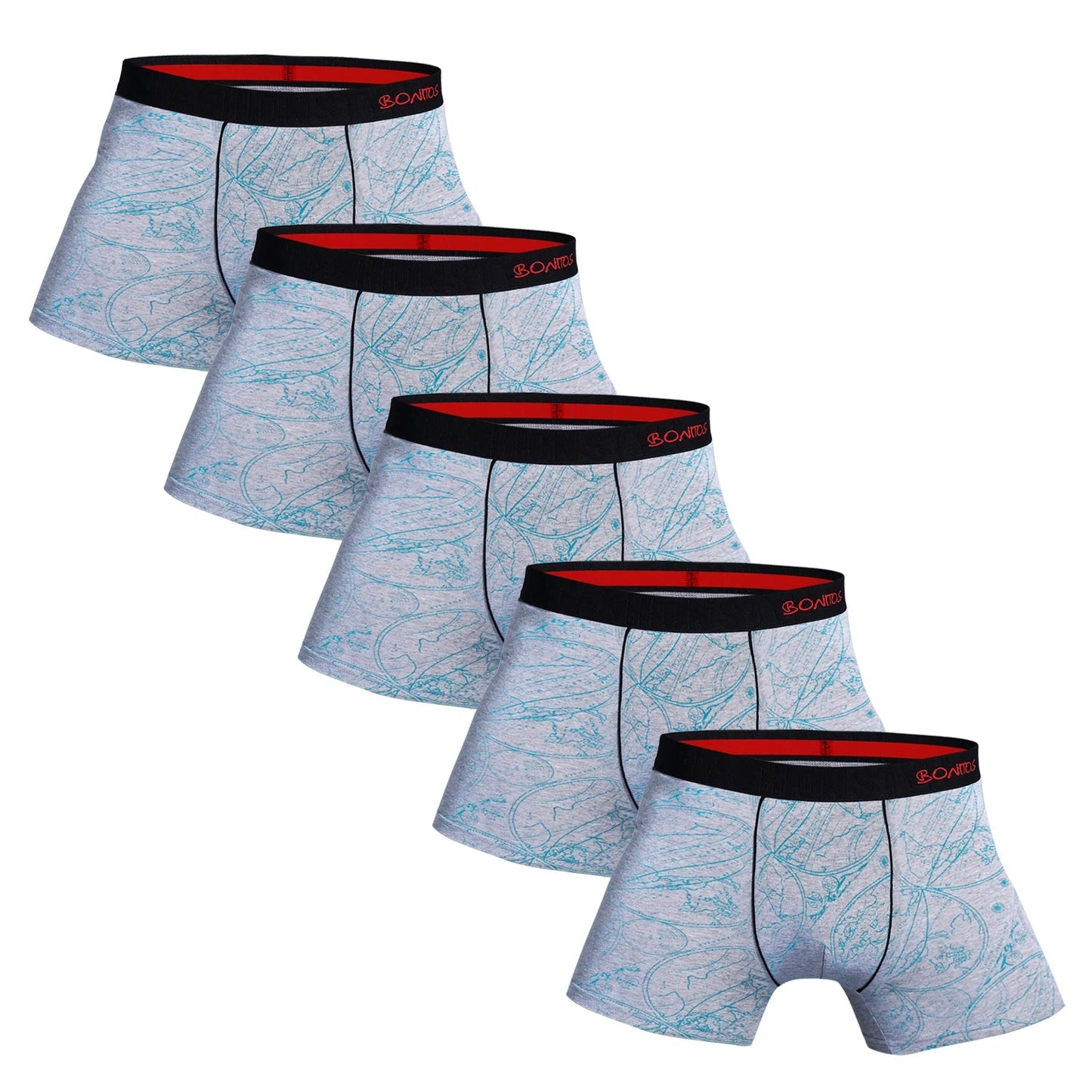 Pack de 5 Boxers en Coton pour Hommes - SRBONITOS BLACKBEARD OUTDOOR INDUSTRIES