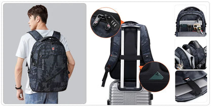 Sac à Dos Imperméable 20 pouces avec Port USB – Sac École et Voyage Antivol Unisexe à Haute Capacité - BLACKBEARD OUTDOOR INDUSTRIES