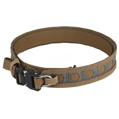 Ceinture Tactique Ferro Bison – Ceinture de Combat à Double Couche avec Boucle Métallique D-Ring, Système MOLLE, Boucle à Détachement Rapide pour Airsoft, Chasse et Activités Tactiques BLACKBEARD OUTDOOR INDUSTRIES